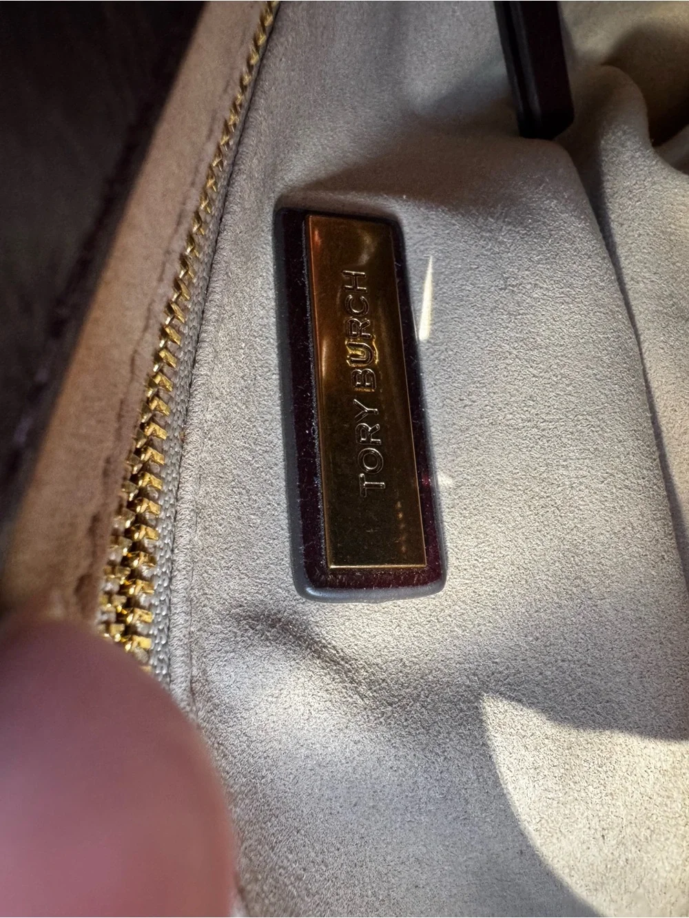 Tory Burch Quilted Chevron Convertible Clutch in Deep Burgundy with Gold Logo